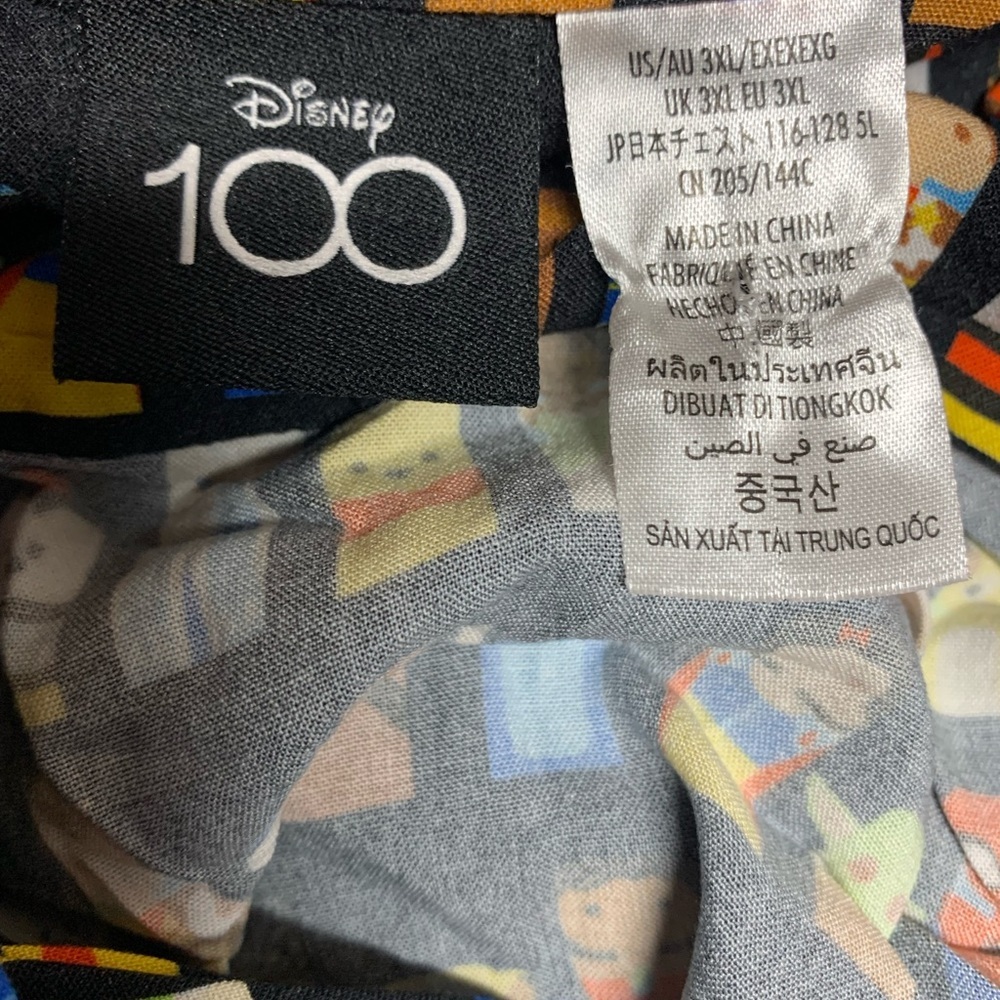 Disney 100 Anniversary Celebration Characters Camp Shirt Size 3X - Picture 2 of 6